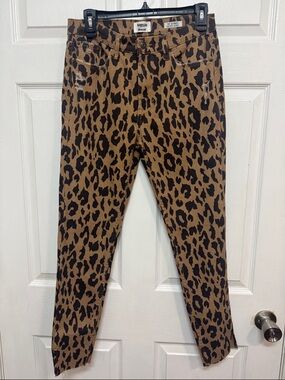 Kensie Jeans Leopard Print High Rise Skinny Jeans - Brown & Black Size 4/27